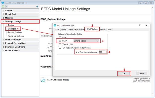 WASP Linkage Output Setting from EE