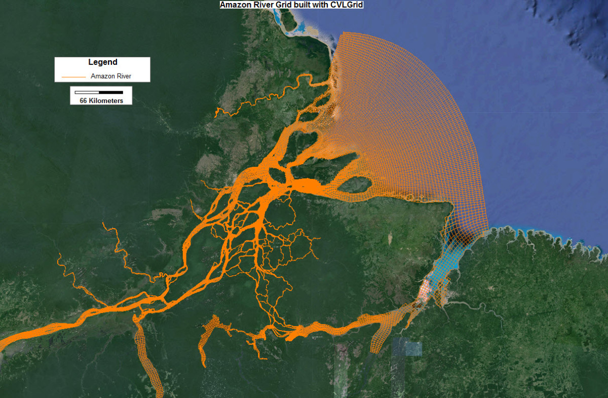 Amazon River (South America) EFDC+ Explorer Modeling System